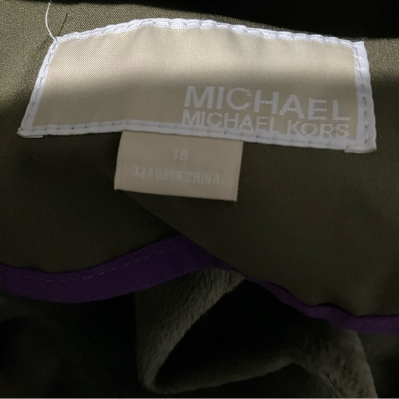 MICHAEL KORS WOMENS JACKET.COLOR OLIVE LIGHTWEIGHT - Picture 14 of 16